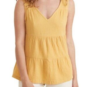 **NWT** Women’s Marine Layer Corinne Sunflower Yellow Sleeveless Top, Small